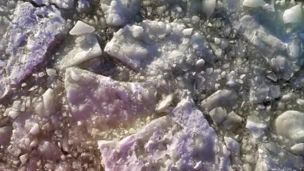 Ice Broken Ice Breaker Ship Floating Bothnian Bay Lulea Suécia — Vídeo de Stock