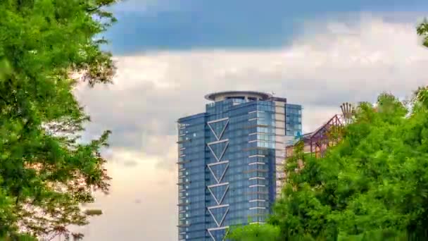 Zeitraffer Eines Wolkenkratzers Geschäftszentrum Von Sofia Der Hauptstadt Bulgariens — Stockvideo