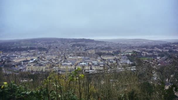 Timelapse Den Antika Romerska Staden Bath England Storbritannien — Stockvideo