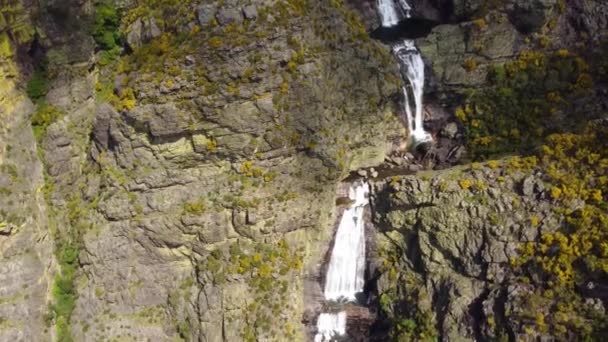 Cascata Fisgas Ermelo Belas Cachoeiras Cascata Parque Natural Alvao Portugal — Vídeo de Stock