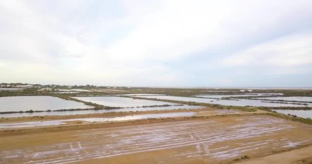 Vue Aérienne Zone Côtière Dessus Fuseta Sud Portugal Avec Des — Video