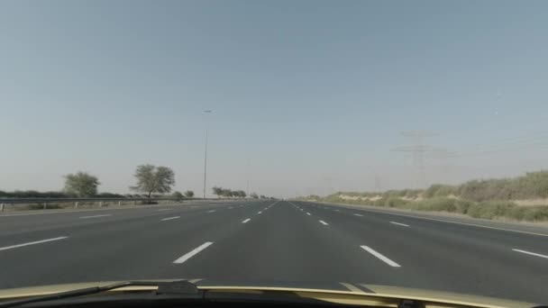 Dji Osmo Azione Pov Durante Guida Liscia Autostrada Del Deserto — Video Stock