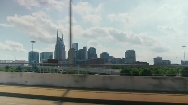 Οδηγώντας Μέσα Από Nashville Ορίζοντα Στο Παρασκήνιο — Αρχείο Βίντεο