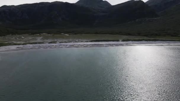 Tramonto Sul Helgelandskysten Costa Helgeland Norvegia Aerial — Video Stock