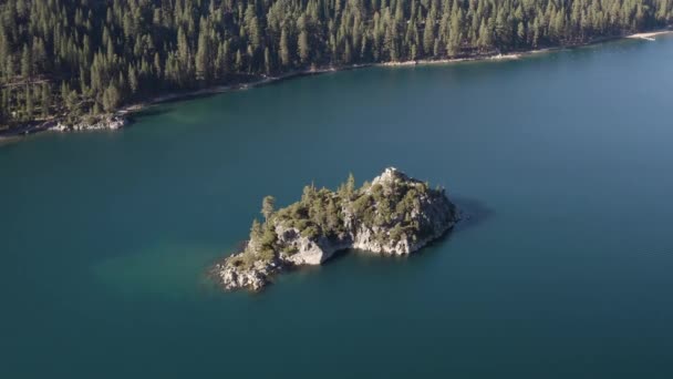 Fannette Island Emerald Bay Lake Tahoe — Stockvideo