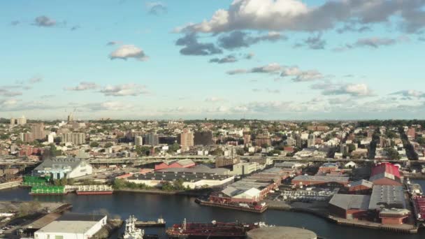 Gowanus Otoyolu Nun Sabit Hava Görüntüsü Brooklyn Den New York — Stok video
