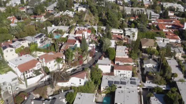 加州好莱坞惠特莱高地的空中爬行 — 图库视频影像