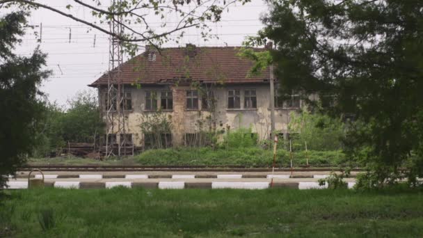 Stary Opuszczony Budynek Postkomunistycznej Bułgarii Europie Wschodniej — Wideo stockowe