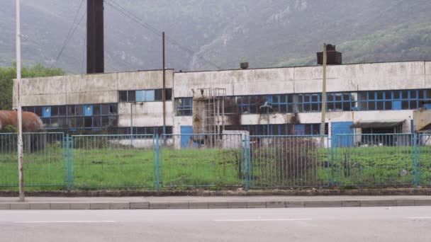 Vecchio Edificio Abbandonato Nella Bulgaria Post Comunista Nell Europa Orientale — Video Stock