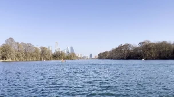 Austin Skyline Barton Springs — Stock video