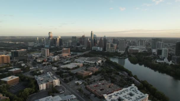 Austin Texas Skyline Por Drone — Vídeos de Stock