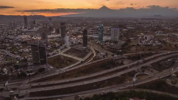 Hyperlapse Najbardziej Zatłoczonych Stref Mieście Puebla — Wideo stockowe