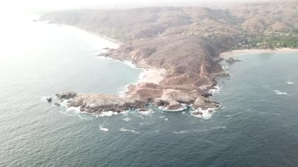 Punta Cometa Туристическая Тропа Оахаке Которая Идет Старого Кладбища Морю — стоковое видео