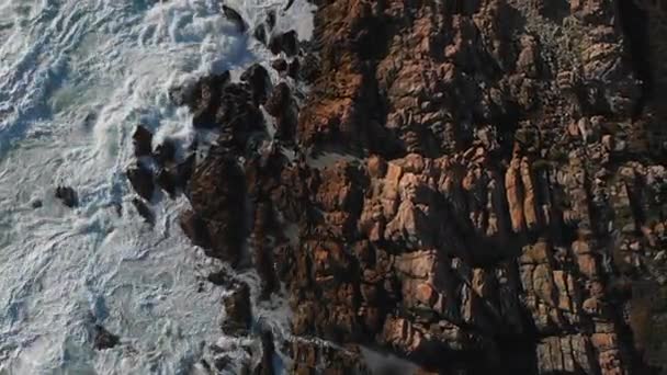 Pro Res 422 Nature Повітряний Безпілотник Піднімається Видом Скелі Валуни — стокове відео