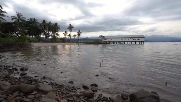 Mraky Nad Přístavem Douglas Wharf Queenslandu Austrálie — Stock video