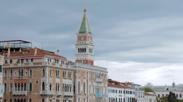 Velence Kilátás Szent Márk Campanile Torony — Stock videók