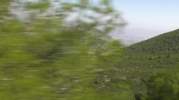 Veicolo Colpo Campagna Spagnola Montagne Valle — Video Stock