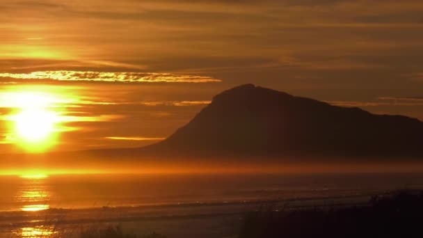 Sonnenaufgang Über Der Landzunge Denia Spanien — Stockvideo