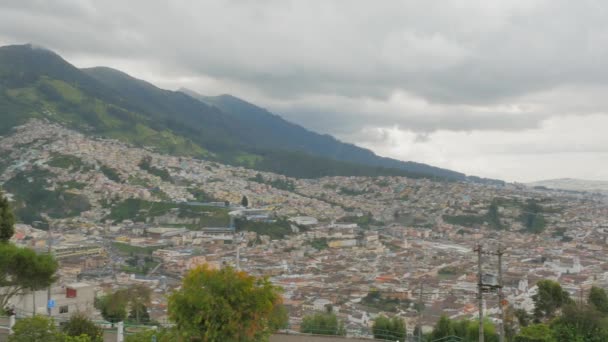 Vue Sur Magnifique Quito Equateur Depuis Point Vue Dégagé Par — Video