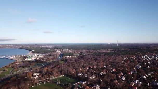 Nagranie Drona Pirita Kose Sky Estonia — Wideo stockowe