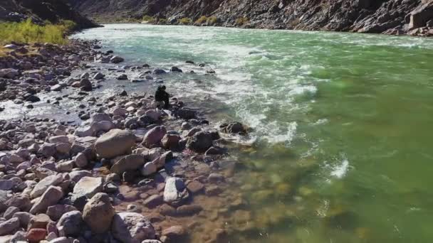 Csodálatos Colorado Folyó Arizonai Grand Canyon Alján Drón Repül Colorado — Stock videók