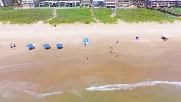 Aérea South Padre Island Extremo Sur Texas Gran Destino Turístico — Vídeos de Stock