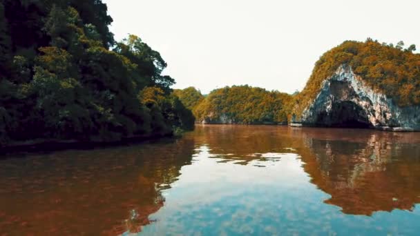 Entrada Para Caverna Água Conhecida Como Boca Diabo República Dominicana — Vídeo de Stock