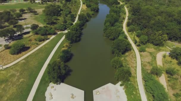 Sentiers Ciment Près Rivière San Antonio — Video