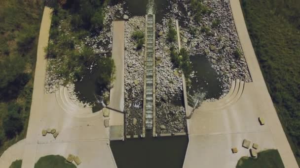 Mission Reach Rozciąga Się Południe Centrum Zmienił Milowy Odcinek Rzeki — Wideo stockowe