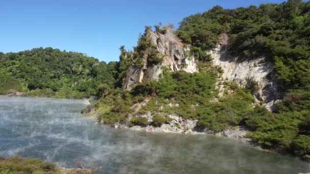 Volcanic Activity Waimangu Geothermal Valley Rotorua New Zealand — Stock Video