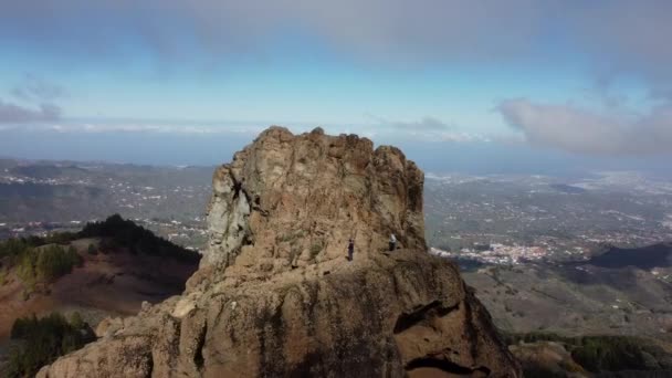 Vue Aérienne Roque Saucillo Grand Canary Island Espagne Circle Movement — Video
