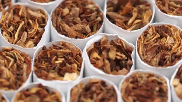 Pilha Cigarros Fechar — Vídeo de Stock