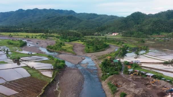 Barangay Guinsaugon Güney Leyte Filipinler Deki Engin Uzaktan Manzara Doğal — Stok video
