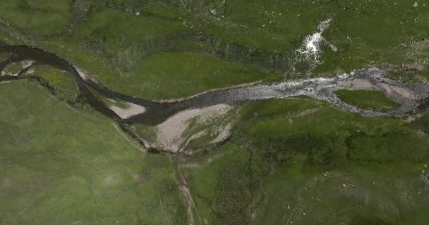 Ktsia Nehri Ktsia Tabatskuri Deki Yeşil Tepeler Dağları Arasında Yer — Stok video