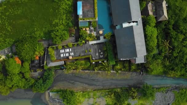 Imágenes Cinematográficas Drones Playa Berawa Canggu Bali Con Hermosos Paisajes — Vídeo de stock