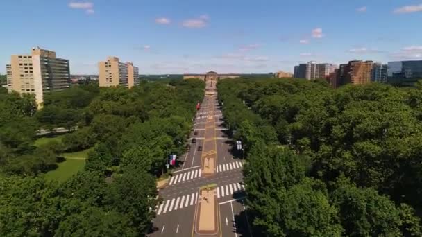 Long Shot Philadelphia Museum Art — Stockvideo