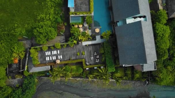 Filmreife Drohnenaufnahmen Vom Berawa Strand Canggu Bali Mit Wunderschöner Landschaft — Stockvideo