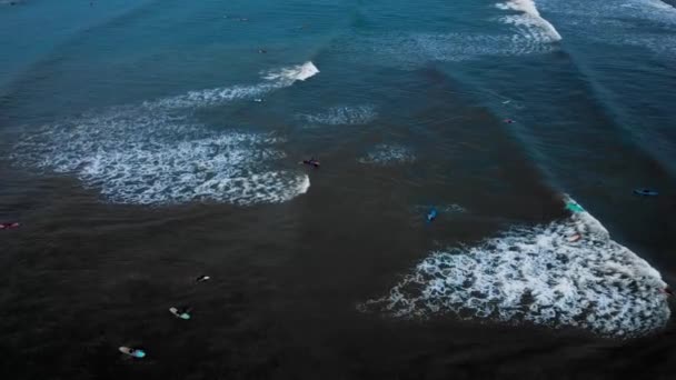 Imágenes Cinematográficas Drones Playa Berawa Canggu Bali Con Hermosos Paisajes — Vídeo de stock