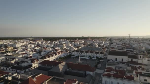 Opstijgen Vanuit Lucht Marques Van Pombal Square Vila Real Santo — Stockvideo