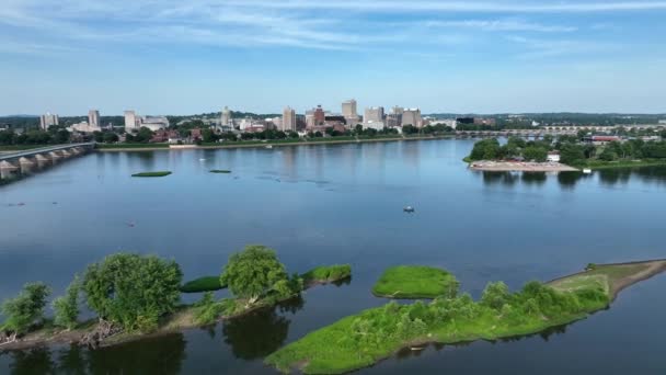 Harrisburg Pennsylvania Julio 2022 Una Vista Aérea Ciudad Harrisburg Desde — Vídeos de Stock