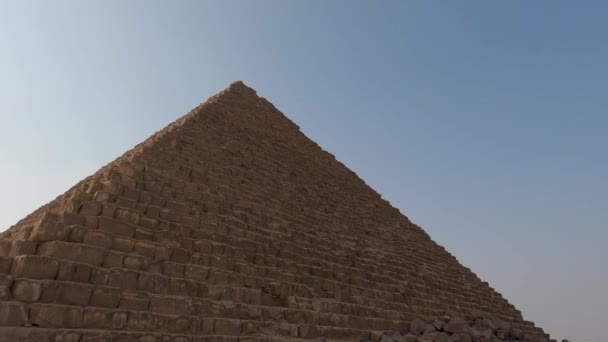 Piramide Van Menkaure Bij Necropolis Van Gizeh Egypte — Stockvideo