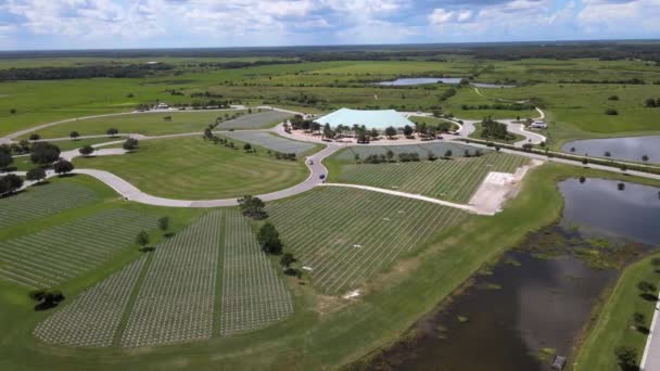 Vista Aérea Local Descanso Final Para Heróis Americanos Sarasota National — Vídeo de Stock