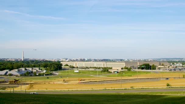 Pentagon Headquarters United States Department Defense Located Arlington Virginia Seen — Stock Video