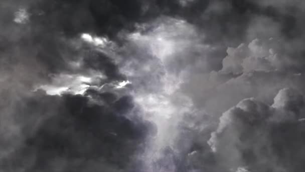 Donkergrijze Wolk Lucht — Stockvideo