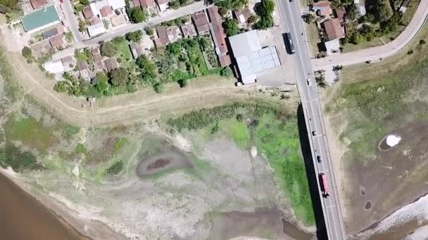 Pont Sur Une Rivière Sèche Raison Crise Eau Rivière Sécheresse — Video