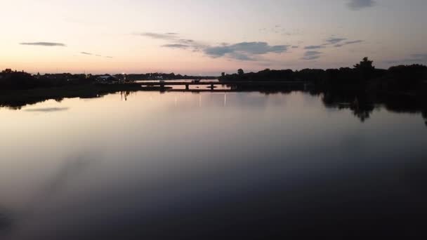 Vue Aérienne Des Reflets Dans Eau — Video