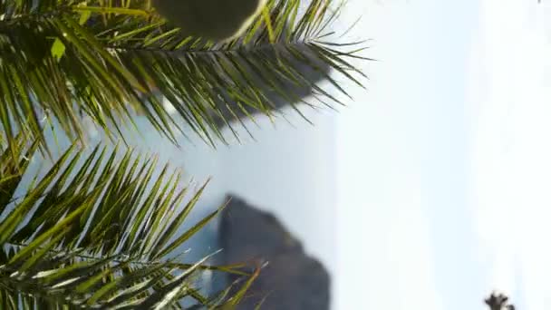 Bastidor Enfoque Con Vistas Panorámicas Faraglioni Sea Stack Rocas Capri — Vídeos de Stock