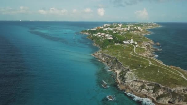 Красивый Тропический Остров Карибском Море Кинохроника Южной Точки Мирадор Пунта — стоковое видео