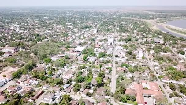 Pilar Paraguay Vue Ariale Ville Dans Une Journée Été — Video