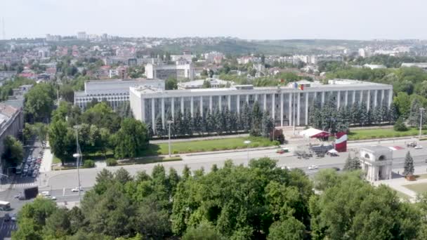 Edifício Governamental Stefan Cel Mare Avenue Chisinau Moldávia — Vídeo de Stock